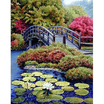 Kit Broderie Diamant 3d Jardin Japonais WD096 Chez Wizardi